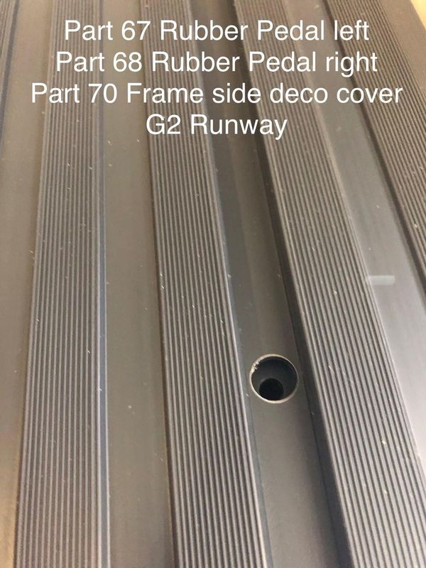 Rubber Pedal (right) Part 68 G2 Runway