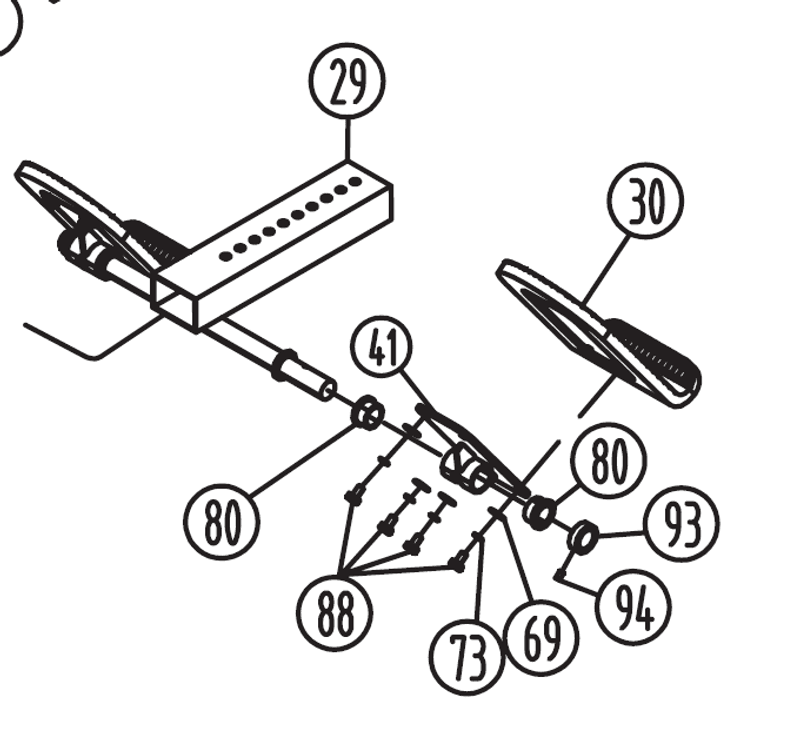 Pedal 2 delt IT-8014 del 30